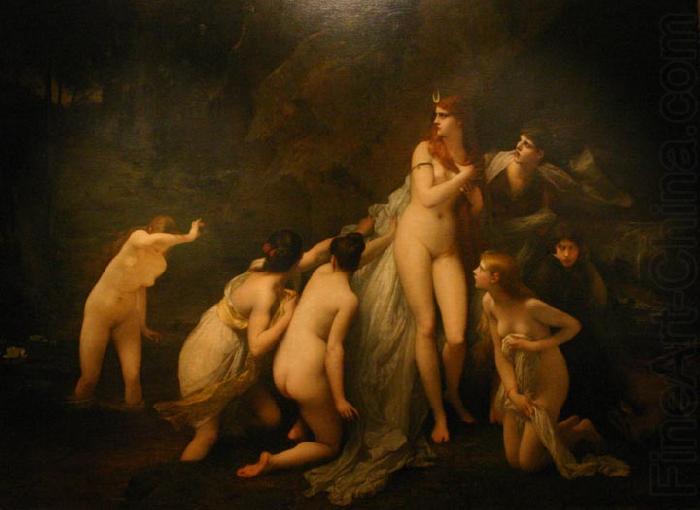 Jules Joseph Lefebvre Diana Surprised oil painting picture